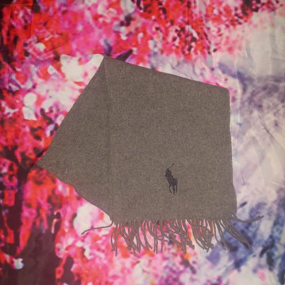 Ralph Lauren Polo Lambs Wool Scarf 58x11.5